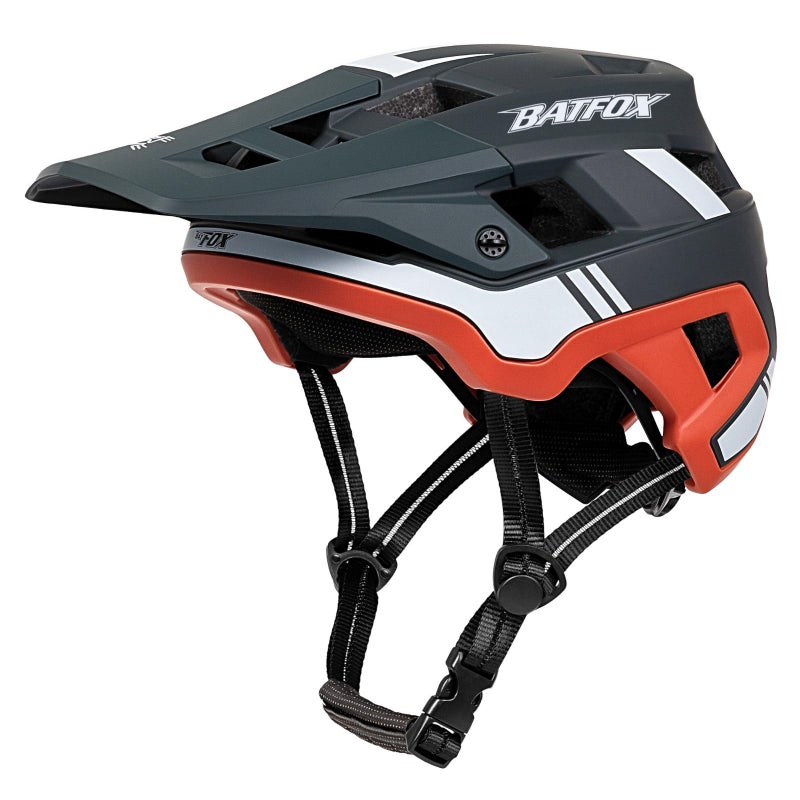 BATFOX Bike HelmetMountain Bike Helmet Helmets for Men Women Adults Youth Gray L5861CM - Image 2