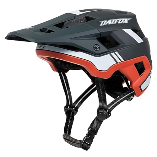 BATFOX Bike HelmetMountain Bike Helmet Helmets for Men Women Adults Youth Gray L5861CM - Image 1
