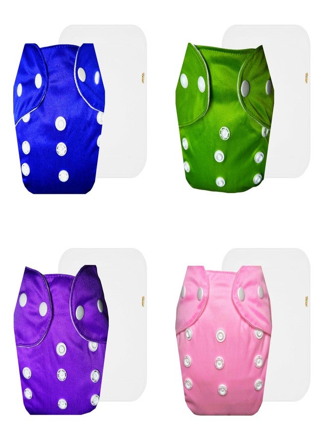 Dumbledo Lite Cloth Diaper with Cotton Insert (Pack of 4) | Hypoallergenic | Reusable & Washable | Easy to Clean | Designed by Moms | 3 Months - 2 Years | Unisex Baby - Image 1