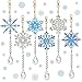 Perthlin 6 Pcs 5D Diamond Painting DIY Wind Crystal Wind Chimes Kit Double Sided Snowflake Ornaments with Crystal - Image 2