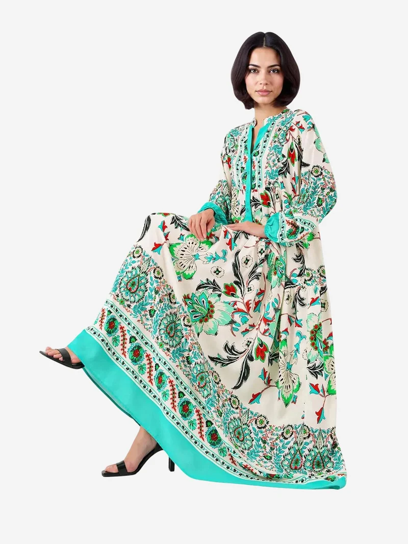 BIG DART BDART Printed V-Neck Maxi Dress