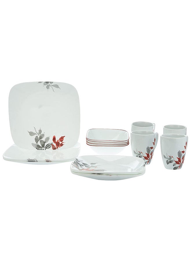 Corelle طقم أطباق عشاء زجاج فيتريل 16 قطعة بأوراق كيوتو  - Image 1