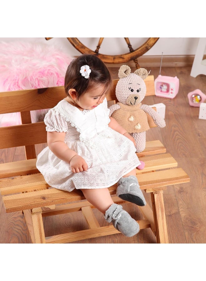 Ella Bonna Ella Bonna Baby Girl's Mini Fleece Booties With Non Skid Bottom Flexible  - Image 4