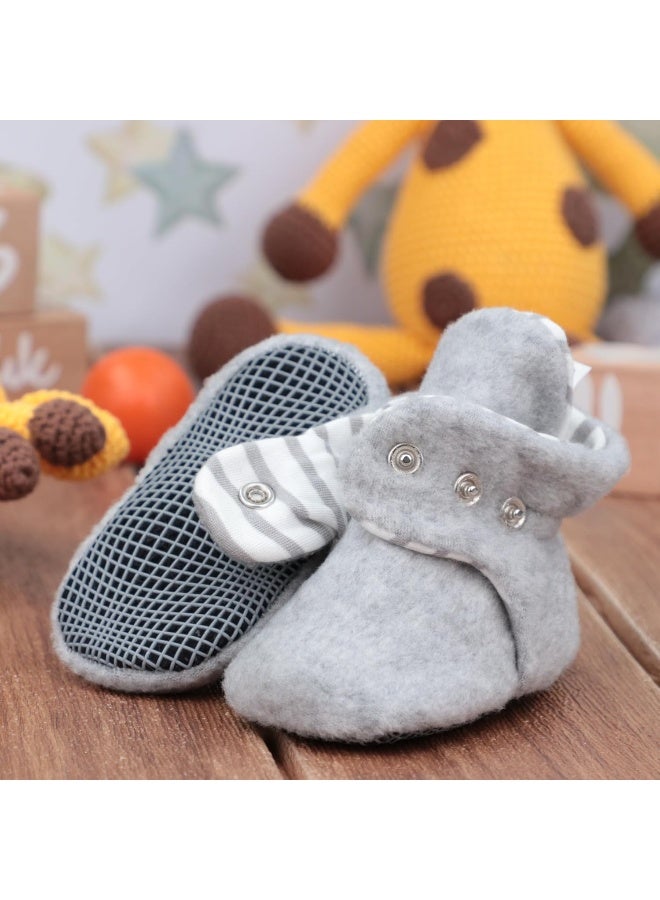 Ella Bonna Ella Bonna Baby Girl's Mini Fleece Booties With Non Skid Bottom Flexible  - Image 2