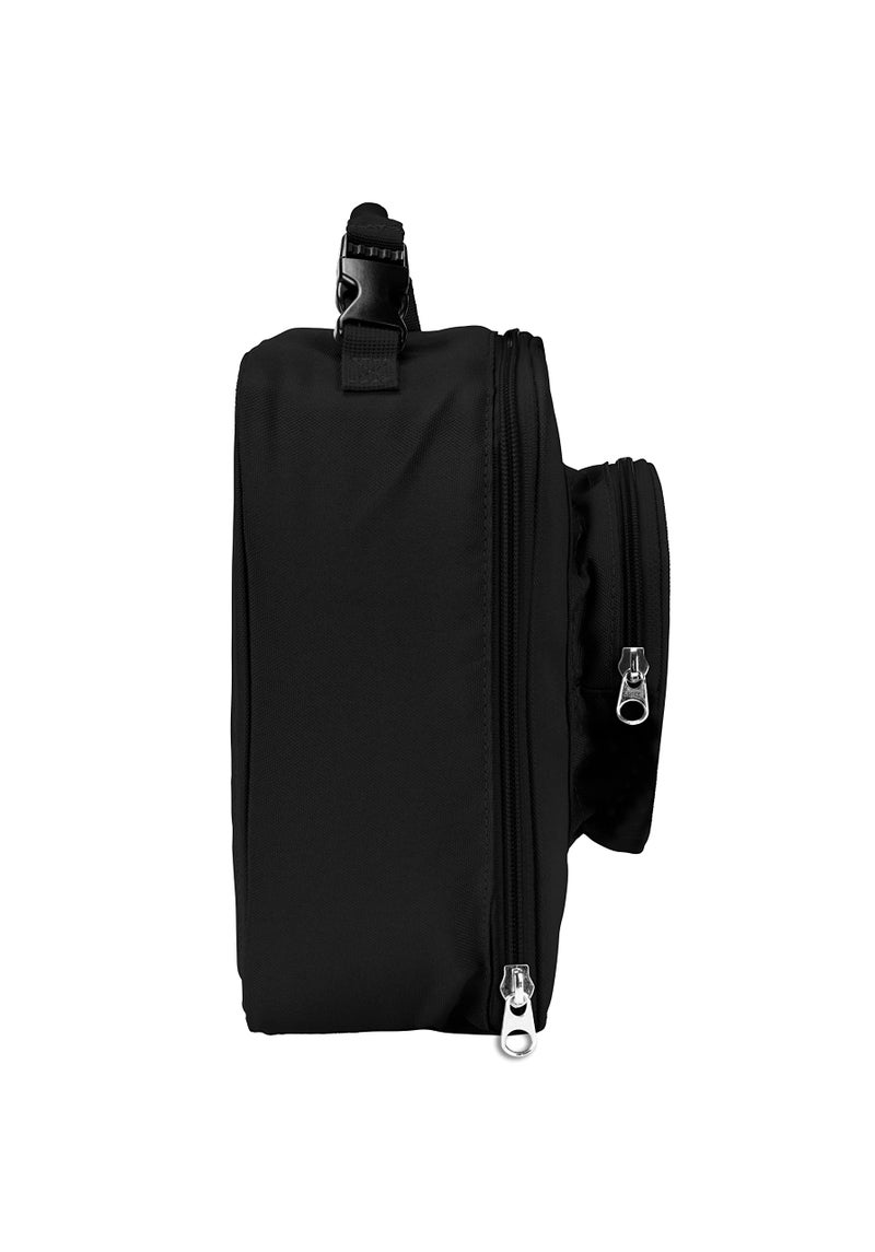 LEGO Lunch Bag, Durable and Insulated, with Mesh Pouch and Zip Compartment, Perfect for On-the-Go Meals, Black - Image 3