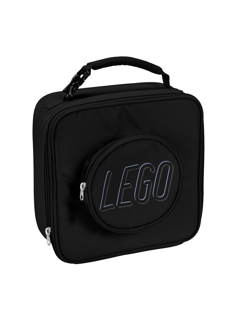LEGO Lunch Bag, Durable and Insulated, with Mesh Pouch and Zip Compartment, Perfect for On-the-Go Meals, Black - Image 4