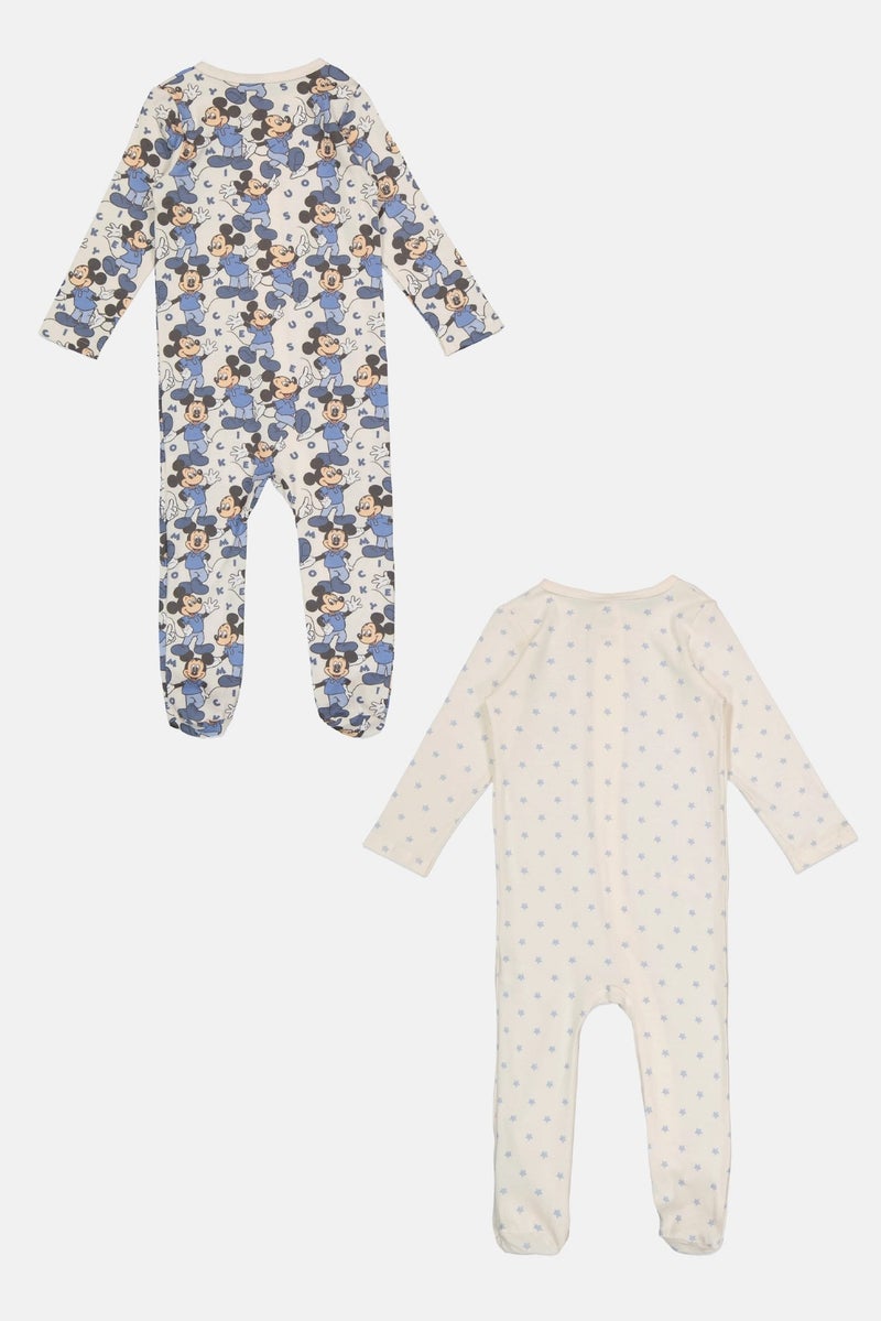 Disney Baby Toddlers Boy 2 Pieces Graphic Print Long Sleeve Rompers Set, Multicolor - Image 3