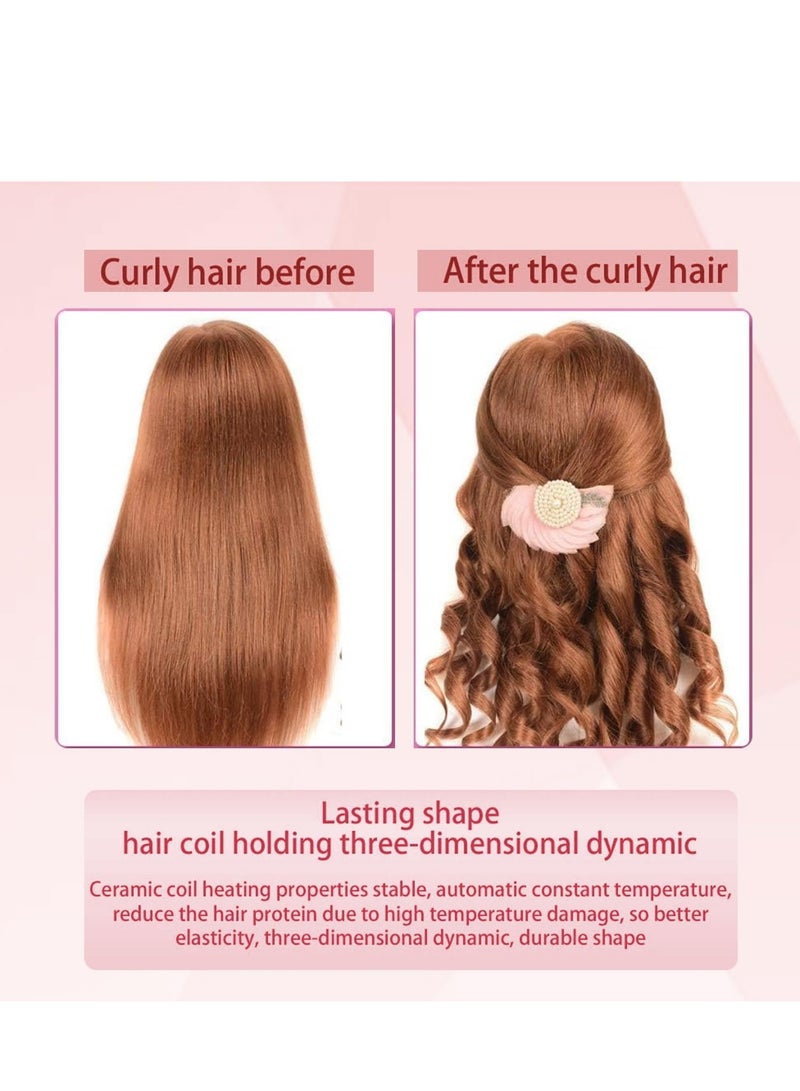 Benice Hair Curler,Curler,Rotating Curling Wand Curling Tongs, Cordless Auto Curler,Long Lasting with Ceramic Professional Hair Crimper LCD Display 6 Kinds of Temp. Control  Timer Settings Curler - Image 3