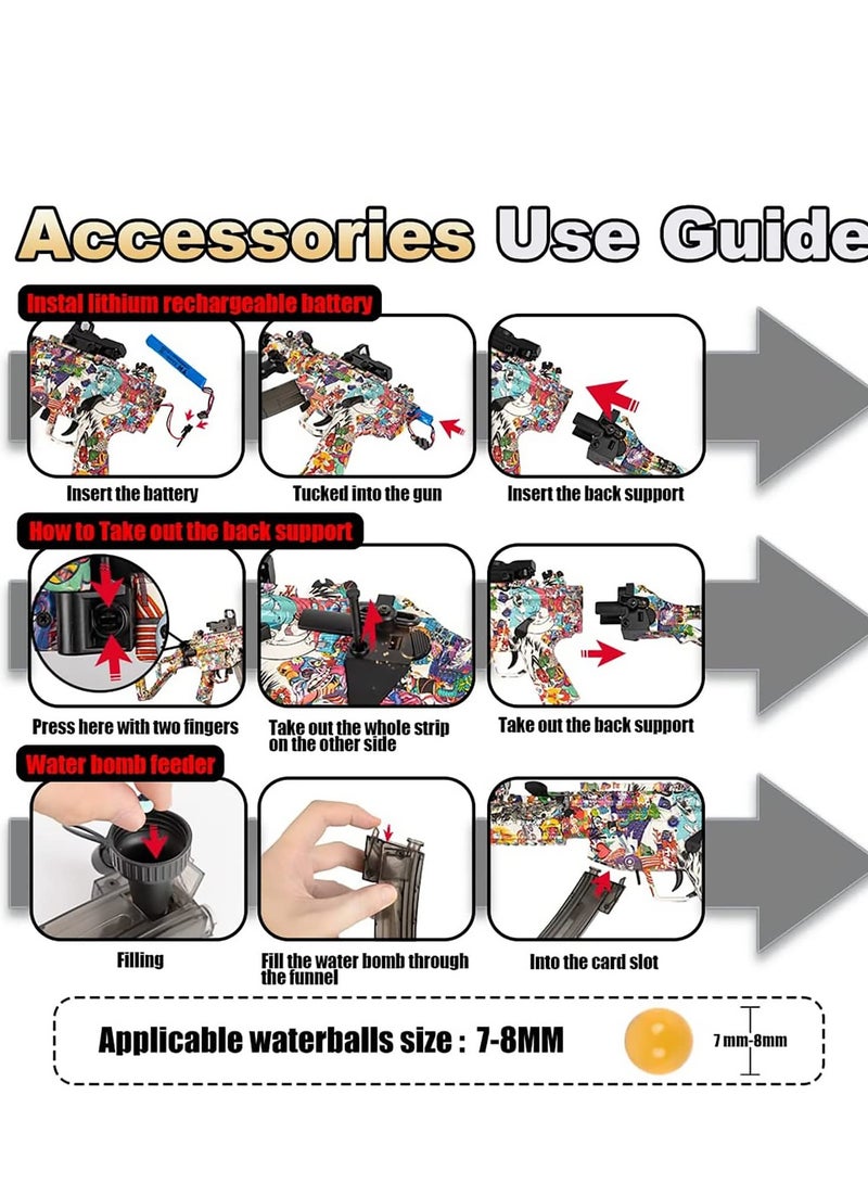 Moonmen Electric Gel Ball Blaster M416 Gel Blaster Gun Toy with 20000 Water Beads for Outdoor - Image 4