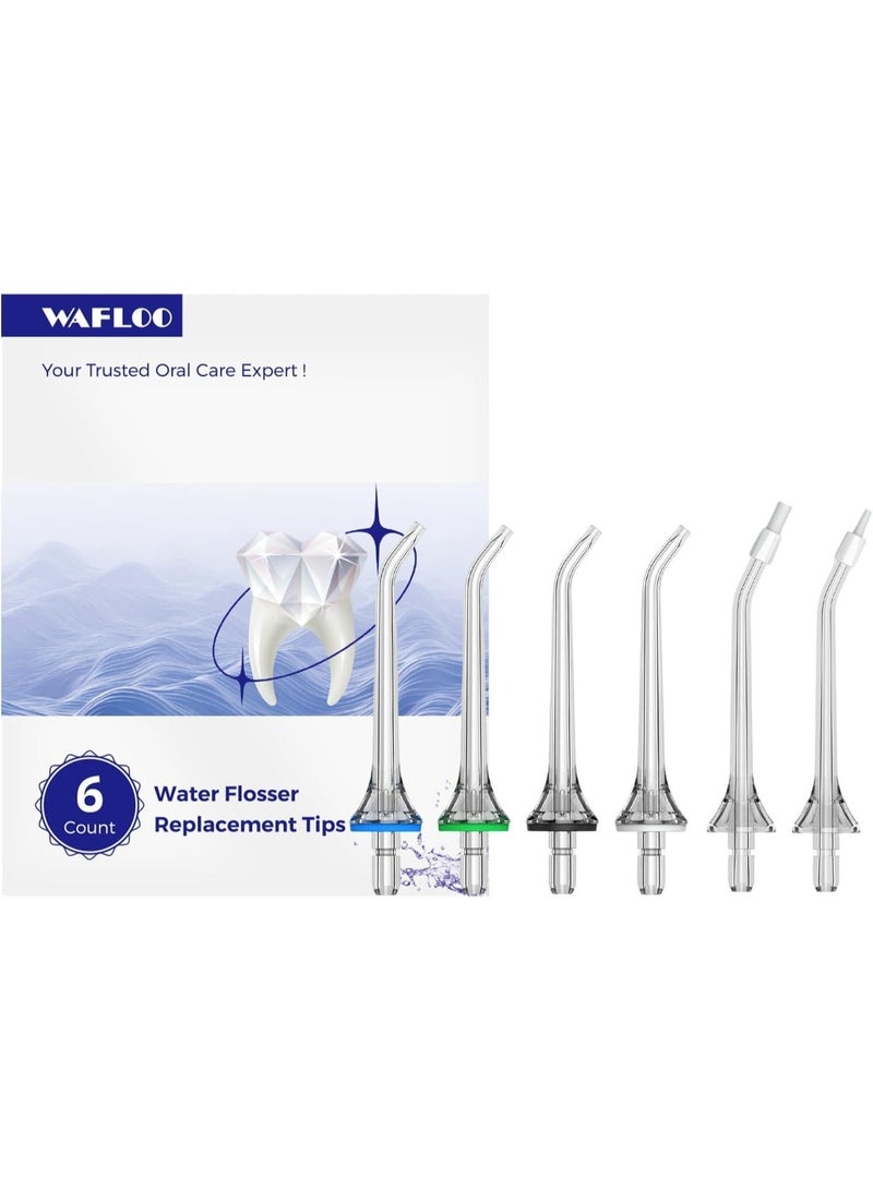 WAFLOO Replacement Jet Tips (6 Pieces) for Water Flosser Y206 - Image 1