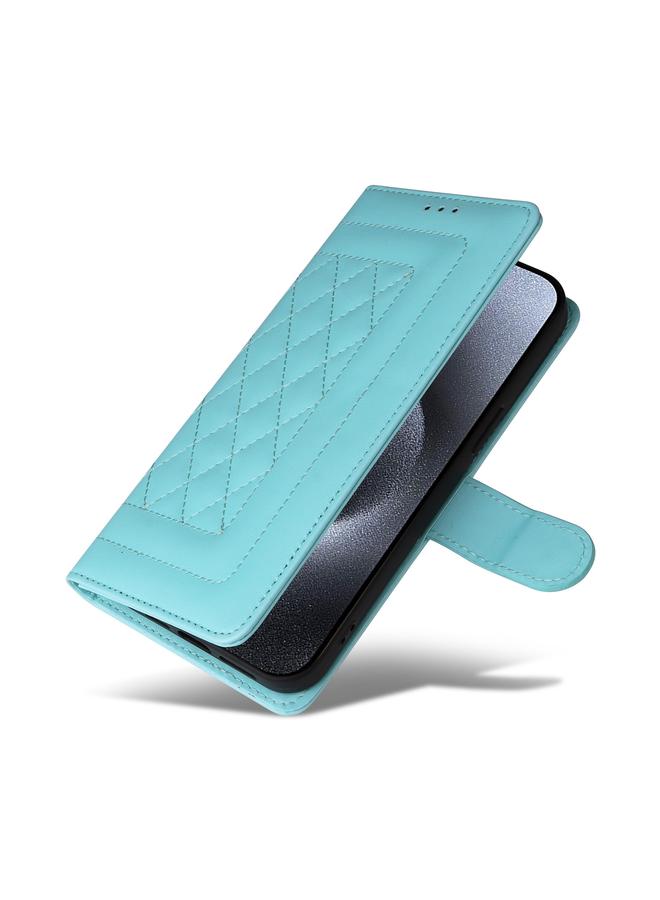 S-TOP Case For iPhone 15 Pro Max Diamond Lattice Leather Flip Phone Case - Image 5