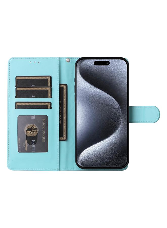 S-TOP Case For iPhone 15 Pro Max Diamond Lattice Leather Flip Phone Case - Image 4