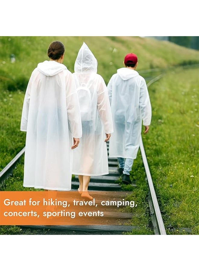 3 Packs Portable Breathable Raincoat With Hood Sleeves Rain Coat Reusable EVA Rain Ponchos for Adults with Drawstring Hood for Women Men, Camping, Hiking, Travelling - Image 4