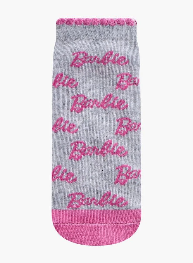 Barbie Girls Assorted Ankle Length Socks - Set of 5
