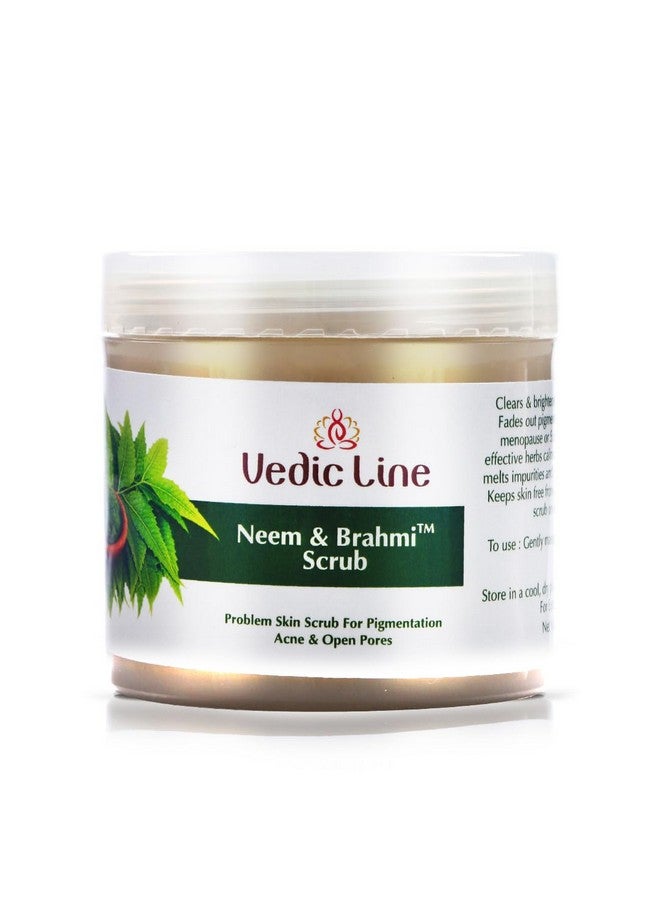 Vedic Line Vedicline Neem & Brahmi Face Scrub Reduce Dead skin, Acne and Open Pores With Almond Oil, Tulsi, Aloe Vera For Skin Purification,100ml - Image 1