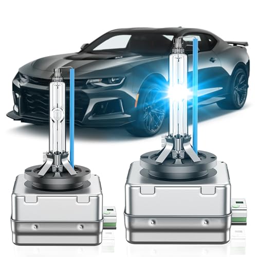 SENROBO Fit for Chevrolet 20142017 Chevy Camaro Impala Corvette SS D3S HID Xenon Headlight Bulbs 350 Brightness High Low Beam Light Bulb 8000K White Blue Plug and Play Pack of 2 - Image 1