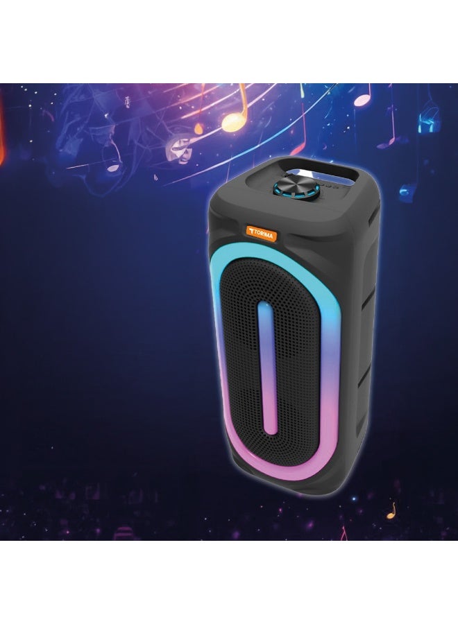 Torima مكبر صوت بلوتوث لاسلكي TORİMA D63 أسود - صوت محمول مع صوت جهير ومكالمات بدون استخدام اليدين - Image 2
