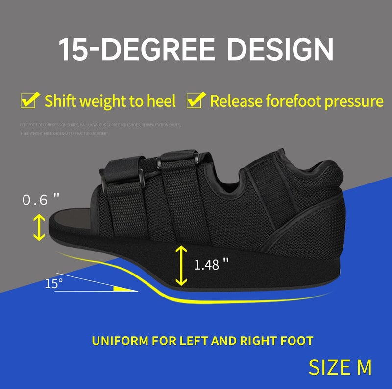 GHORTHOUD Post op Shoes for Broken Toe Surgery Forefoot Offloading Healing Boot Post Surgical Wedge Foot Splint for Surgery for Men and Women (Medium) - Image 2