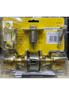 ييل مجموعة مقابض أسطوانية بتصميم كأس براندي Yale VBR5237US3 - درجة أمان 3، مسافة ارتداد 60 مم، لون ذهبي  - Image 2