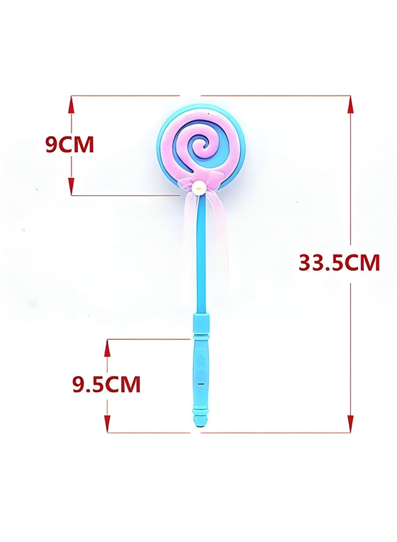 MAGIC VAULT عصا LED مضيئة، 4 عبوات من ألعاب شكل المصاصة الملونة، هدايا حفلات تتلألأ في الظلام، هدايا عصا الجنية، أفضل هدية لأعياد الميلاد، الحفلات والفعاليات. - Image 3