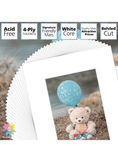 Mat Board Center 8X10 Picture Mat Sets For 5X7 Photo. Includes A Pack Of 50 White Core Bevel Pre-Cut White Core Matte And 50 Backing Board And 50 Clear Bags White - pzsku/ZF406835F2417AAD35E2EZ/45/_/1721308263/29f856a8-9d91-4871-8665-69e853c0a48f