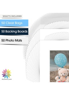 Mat Board Center 8X10 Picture Mat Sets For 5X7 Photo. Includes A Pack Of 50 White Core Bevel Pre-Cut White Core Matte And 50 Backing Board And 50 Clear Bags White - pzsku/ZF406835F2417AAD35E2EZ/45/_/1721308264/0ca07c30-e4cd-4dae-b0d2-85cde0ceac18