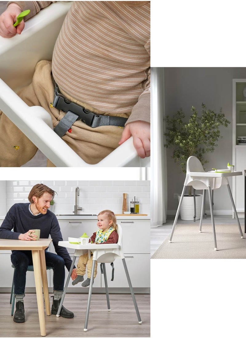 co arma Adjustable high chair set with tray, eating utensils and safety belt for children  - Image 2