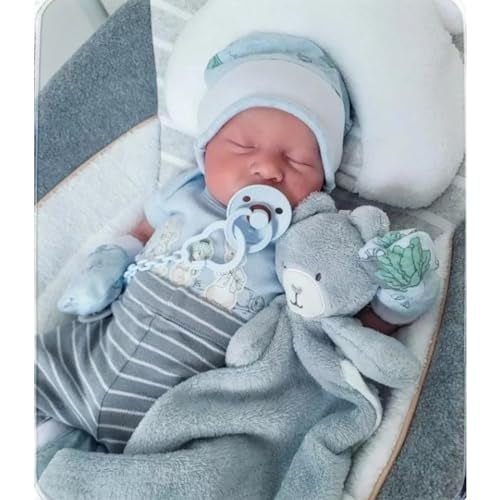 KSBD Realistic Reborn Dolls Levi - 18 Inch Lifelike Sleeping Baby Boy That Look Real Soft Cloth Body Newborn Baby Dolls Poseable Advanced Painted with Gift Box Set for Kids Age 3+ - Image 1