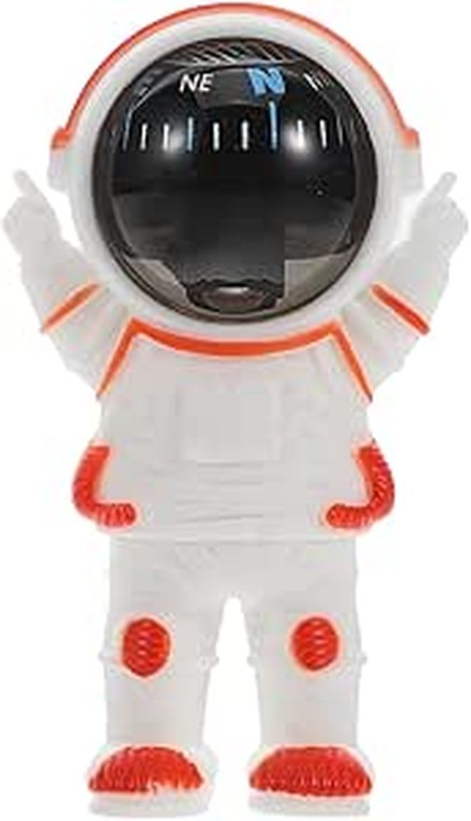 Orange Astronaut Car Compass Dashboard Mount for Outdoor Driving - Image 1