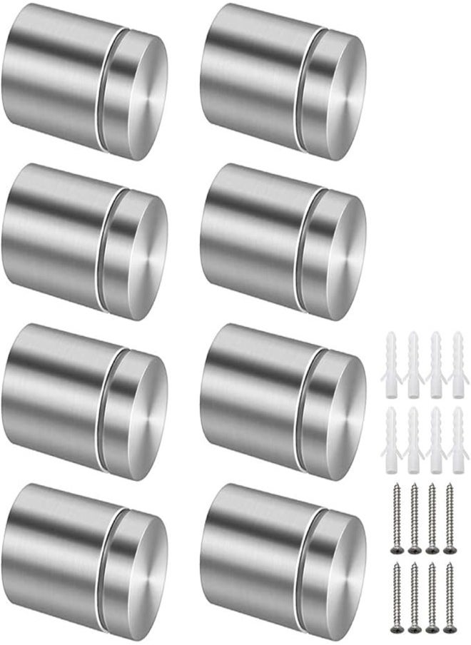 SMARTPOINTS 20Pcs Stainless Steel Sign Advertising Nails Mirror Wall Mount Signboard Holder Screw for Glass Billboards Picture Frames Posters Display Glass Spacer(19x40mm)  - Image 2