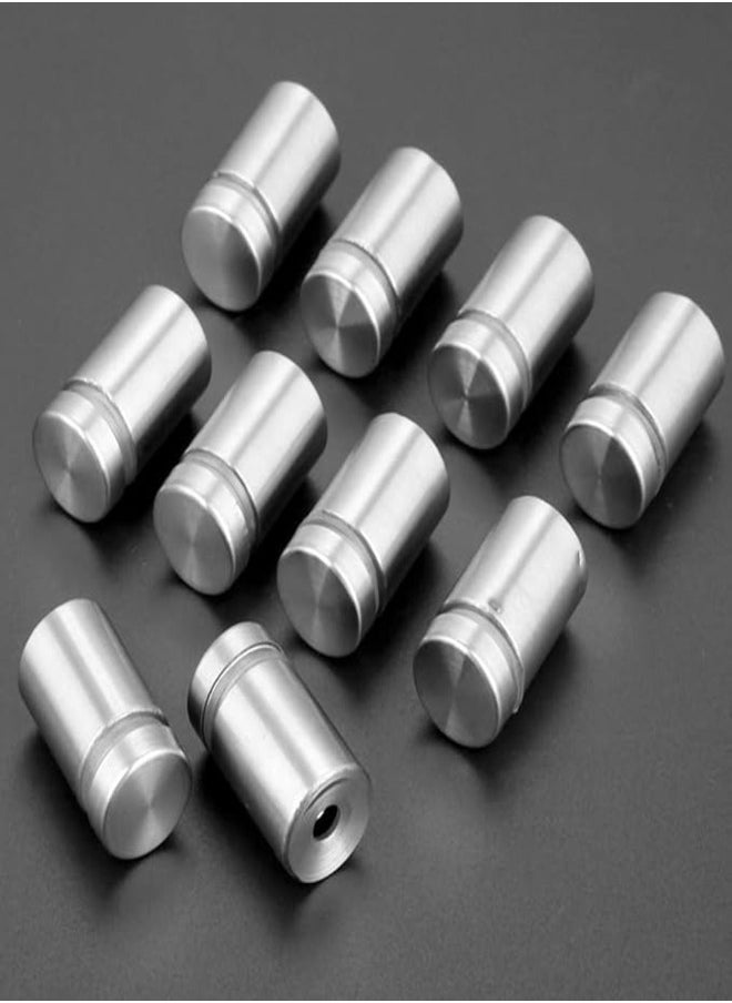 SMARTPOINTS 20Pcs Stainless Steel Sign Advertising Nails Mirror Wall Mount Signboard Holder Screw for Glass Billboards Picture Frames Posters Display Glass Spacer(19x40mm)  - Image 5
