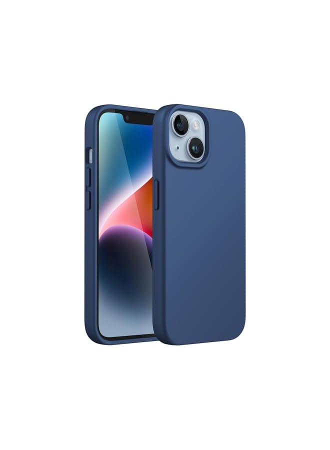 JETech Silicone Case for iPhone 14 Plus 6.7-inch, Silky-Soft Touch Full-Body Protective Phone Case, Shockproof Cover with Microfiber Lining (Cobalt Blue) - Image 1