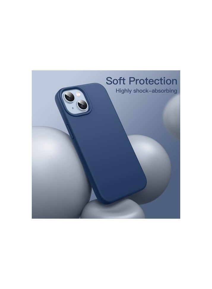 JETech Silicone Case for iPhone 14 Plus 6.7-inch, Silky-Soft Touch Full-Body Protective Phone Case, Shockproof Cover with Microfiber Lining (Cobalt Blue) - Image 2