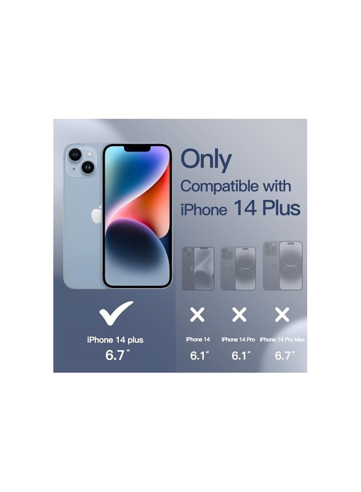 JETech Silicone Case for iPhone 14 Plus 6.7-inch, Silky-Soft Touch Full-Body Protective Phone Case, Shockproof Cover with Microfiber Lining (Cobalt Blue) - Image 4