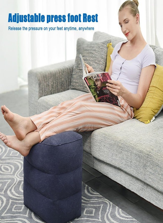 VOPHIA 2 Pack Inflatable Foot Rest for Air Travel,Airplane Travel Foot Rest Adjustable Height,Car/Airplane,Footrest Pillow with Pump for Office,Airplane,Train,Cars,Home - Image 5