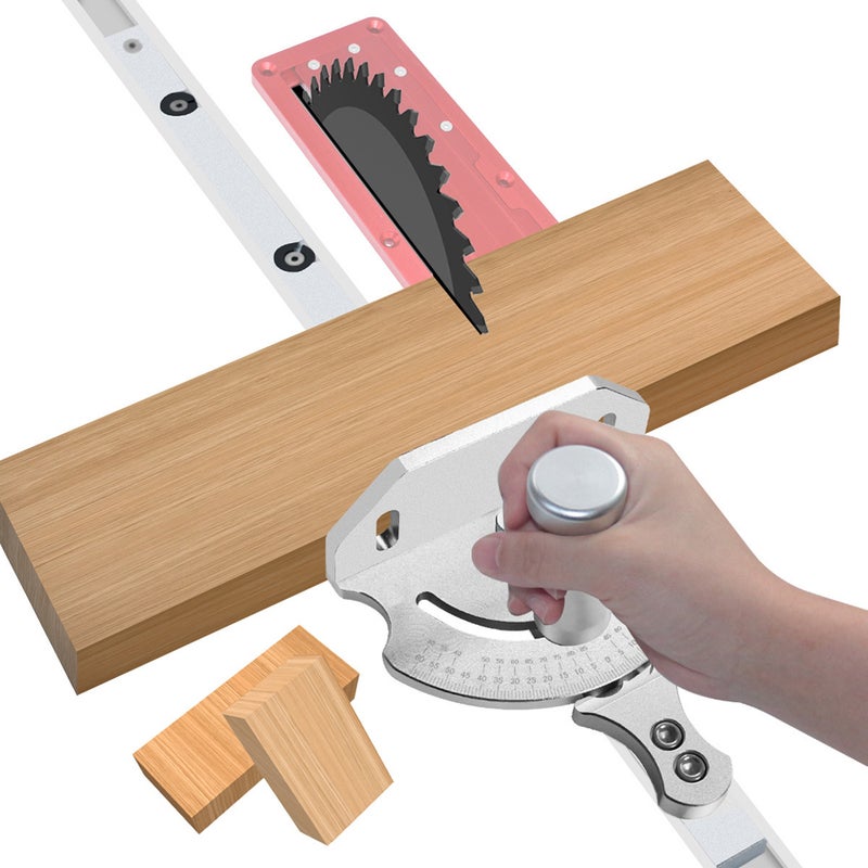 Universal Table Saw Miter Gauge Assembly Aluminum Angle Push Ruler Quick Positioning with 27 Angle Stops for DIY Woodworking Tool - Image 5