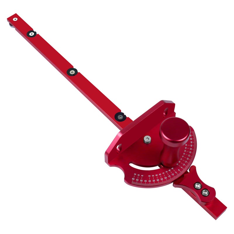 Universal Table Saw Miter Gauge Assembly Aluminum Angle Push Ruler Quick Positioning with 27 Angle Stops for DIY Woodworking Tool - Image 1