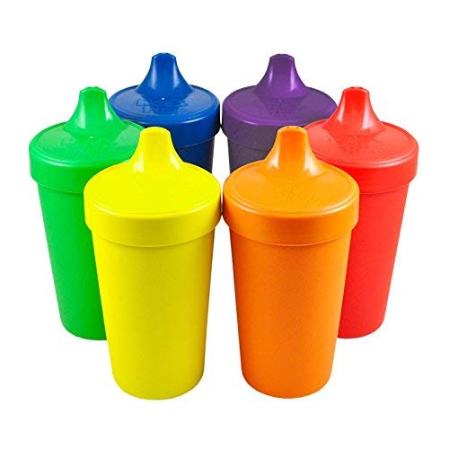 RePlay Sippy Cups for Toddlers  10 Oz Reusable Spill Proof Cups for Kids DishwasherMicrowave Safe  Made in USA  Set of 6313 x 625  Crayon Box