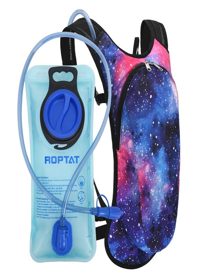 Roptat Hydration Backpack Pack with 2L Hydration Bladder - Lightweight Water Backpack Keeps Water Cool up to 4 Hours Pouch for Women Men Running Riding Biking (Black) (Galaxy 2) - Image 1