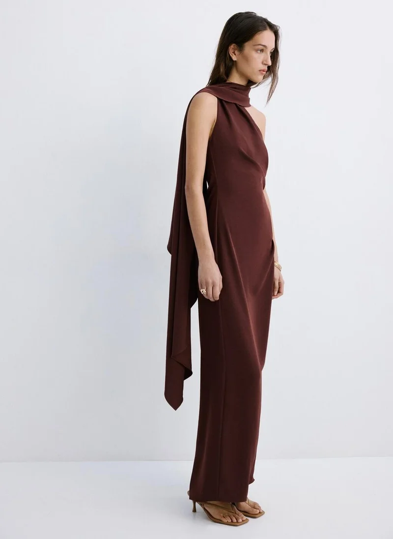مانجو Asymmetrical dress with scarf