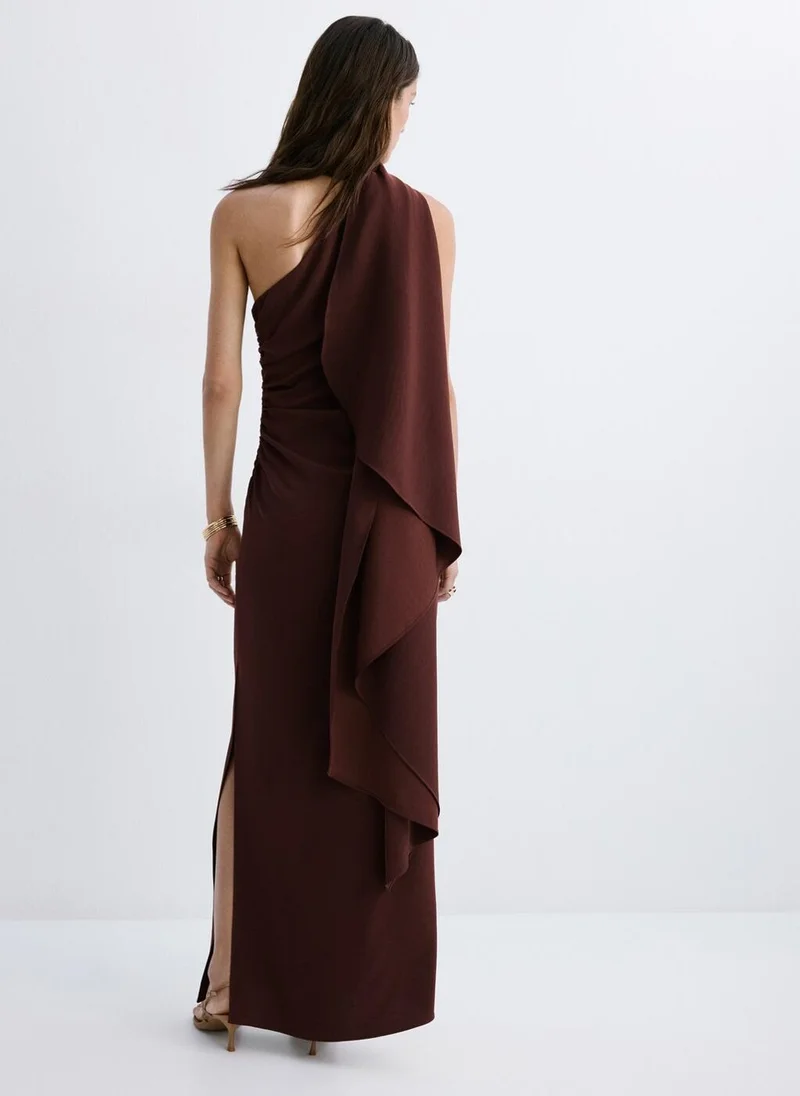 مانجو Asymmetrical dress with scarf