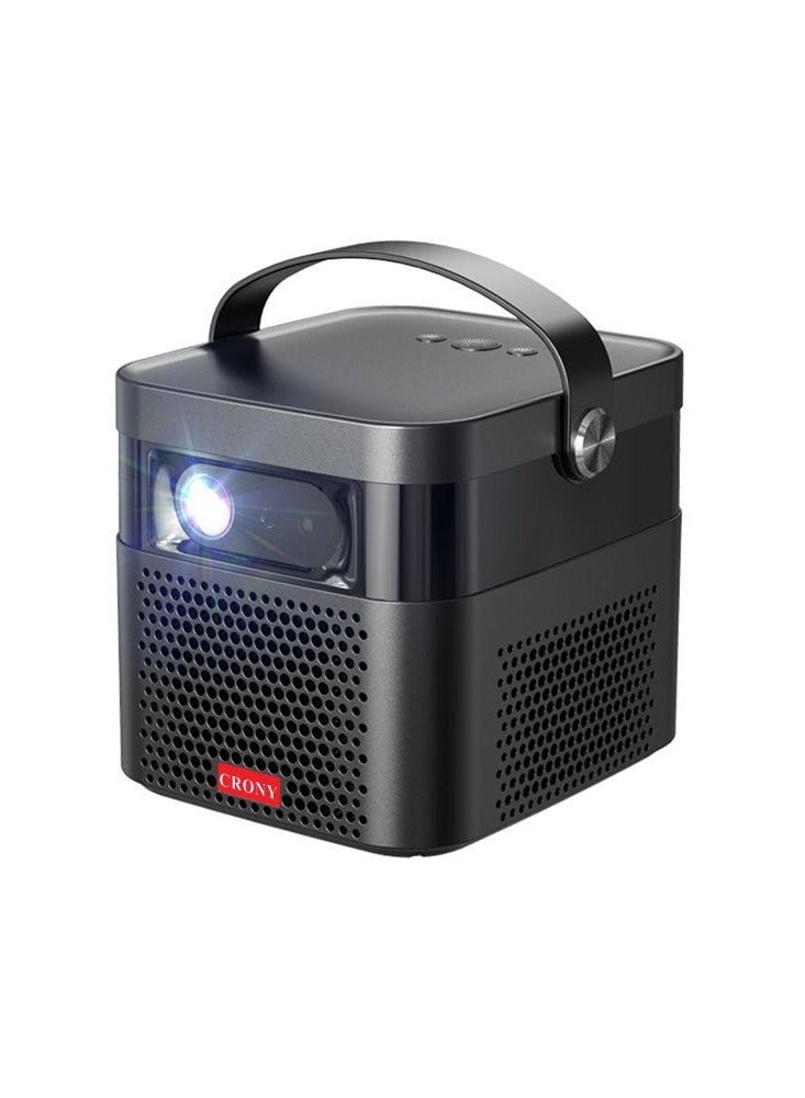 Crony K5 1080p Android Smart Projector – 350 Lumens Brightness, 32GB+2GB RAM, 15,600mAh Battery – Dual 5W Speakers, 4:3/16:9 Aspect Ratio – Wi-Fi 2.4G/5G, Bluetooth, HDMI/USB/3.5mm Ports – Screen Casting, Remote Control & Portable Design (1-Year Warranty)  - Image 1