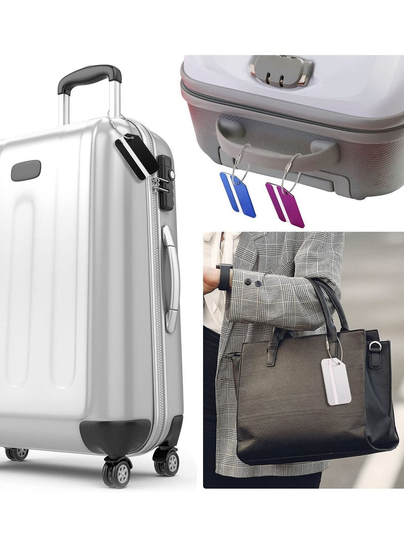 Generic Luggage Tag, Business Card Holder Aluminum Metal Travel ID Bag Tag, Suitcase Luggage Tag for Travel Luggage ID with Waterproof Information Card Stock and Wire Loop (22PCS)  - Image 2