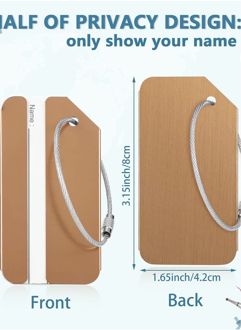 Generic Luggage Tag, Business Card Holder Aluminum Metal Travel ID Bag Tag, Suitcase Luggage Tag for Travel Luggage ID with Waterproof Information Card Stock and Wire Loop (22PCS)  - Image 4