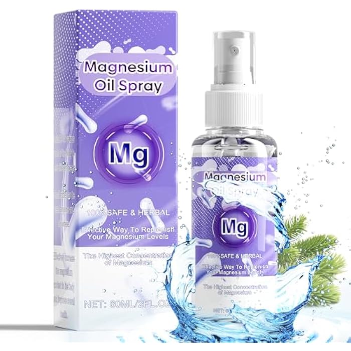 CHAMEX Magnesium Oil Spray, 60Ml 100% Pure Organic Magnesium Oil Spray Skin & Body Extra Strength, Magical Magnesium Skin for Feet, Sleep, Relax, Easy to Absorb and Use - Image 1
