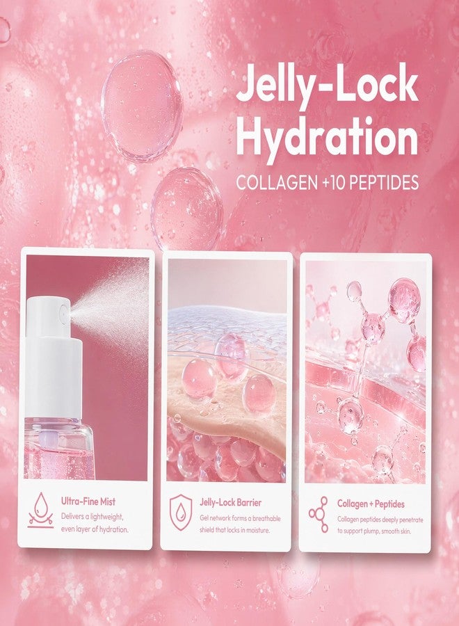 Aikertec Collagen Peptides Jelly Serum Mist, Hydrating Face Mist, Sprayable Hydrogel Moisturizer, For Dewy, Smooth, Radiant Skin, Korean Travel Size Gift for Women, Self Care Essentials, 1.69 fl oz - Image 2