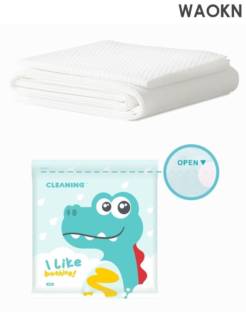 WAOKN 6 Pack Disposable Bath Towels,Soft Bath Bath Wipes,Portable Breathable Thick Bath Cloths,Bathroom Shower Body Towel For Travel Hotel Business Trip Camping,Large Size 140x70cm,White - Image 3