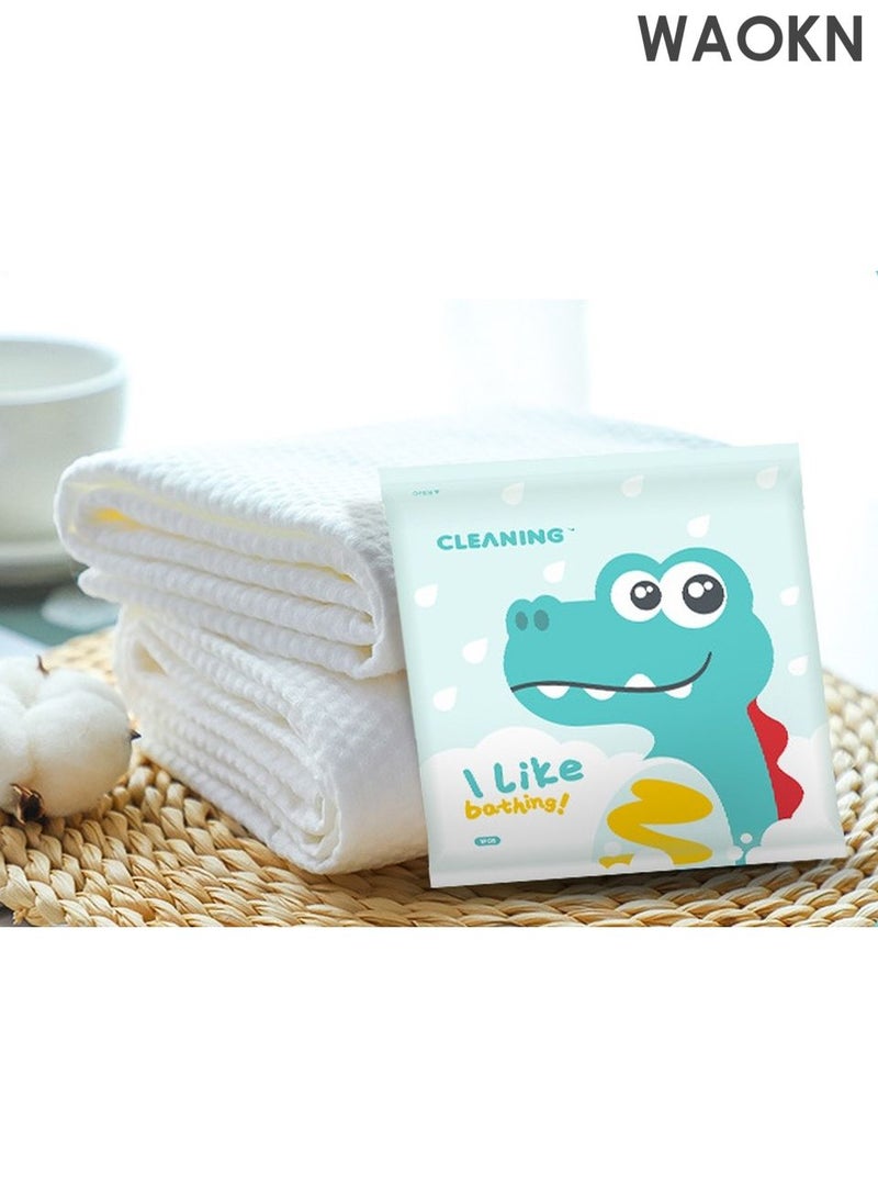 WAOKN 6 Pack Disposable Bath Towels,Soft Bath Bath Wipes,Portable Breathable Thick Bath Cloths,Bathroom Shower Body Towel For Travel Hotel Business Trip Camping,Large Size 140x70cm,White - Image 4