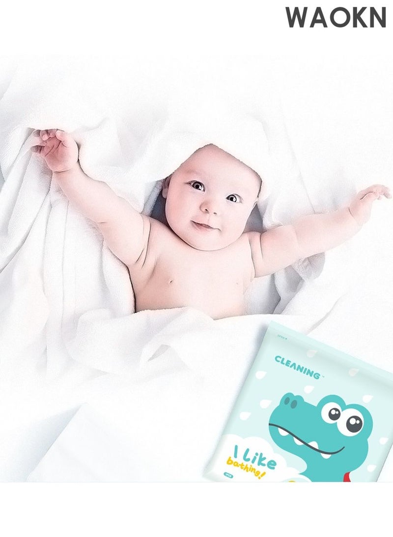 WAOKN 6 Pack Disposable Bath Towels,Soft Bath Bath Wipes,Portable Breathable Thick Bath Cloths,Bathroom Shower Body Towel For Travel Hotel Business Trip Camping,Large Size 140x70cm,White - Image 2