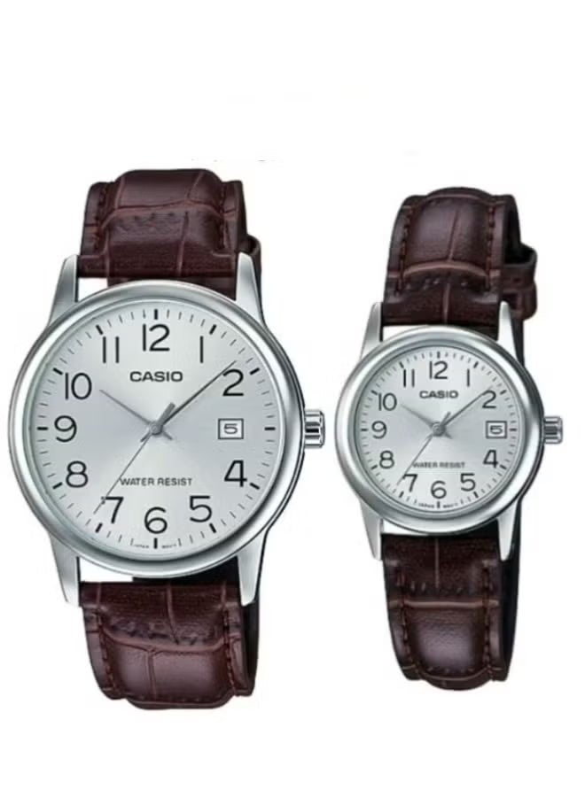 CASIO ساعة كاسيو للرجال بسوار من الجلد MTP/LTP-V002L-7B2UDF - Image 1